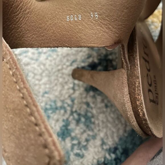 PEDRO GARCIA Tan Suede Sandals Heels Size 8/38 - Picture 6 of 10